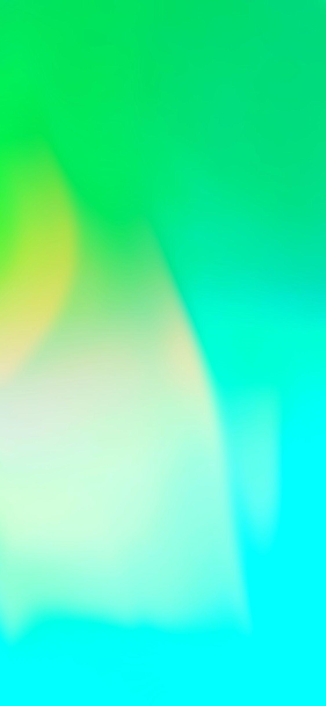 Ios 11, Iphone X, Green, Aqua, Clean, Simple, Abstract,