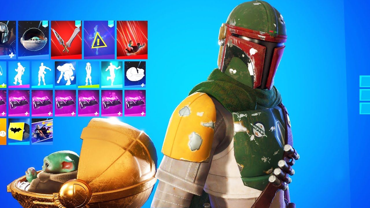 BOBA FETT in Fortnite: The Famous Mandalorian Skin showcase and gameplay # bobafett