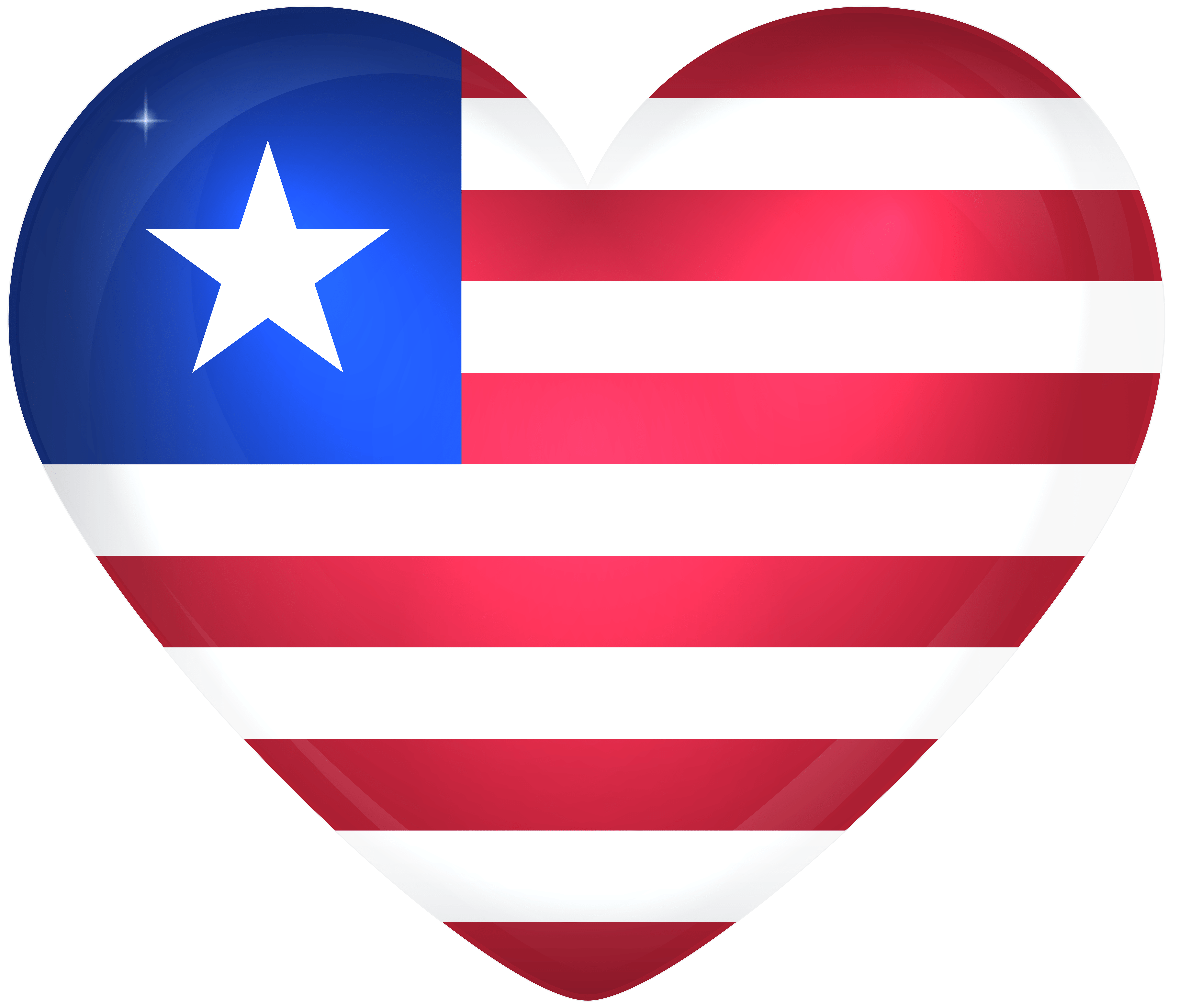 Liberia Large Heart Flag