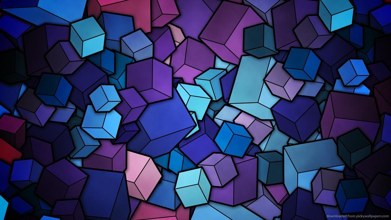 Download Download Blue Cubes Wallpapers []