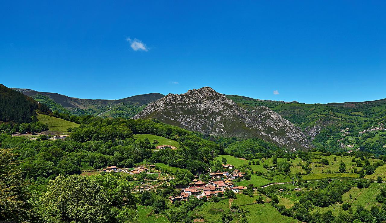 Image Spain Nature Mountains Sky Forests Scenery Cities Building