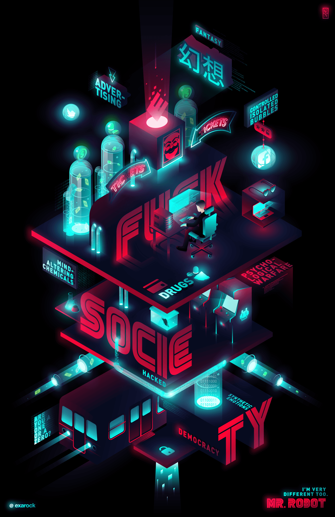 Personal work, fan art from Mr. Robot