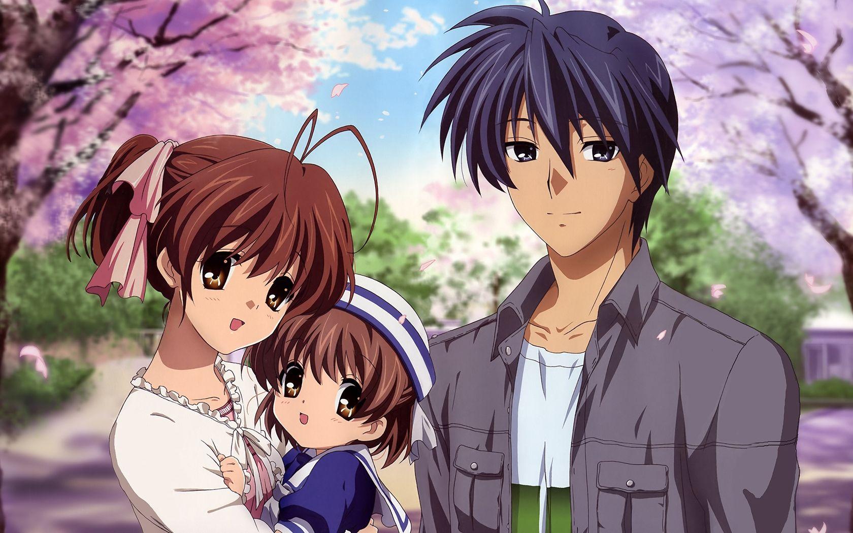 clannad furukawa+nagisa okazaki+ushio okazaki+tomoya widescreen