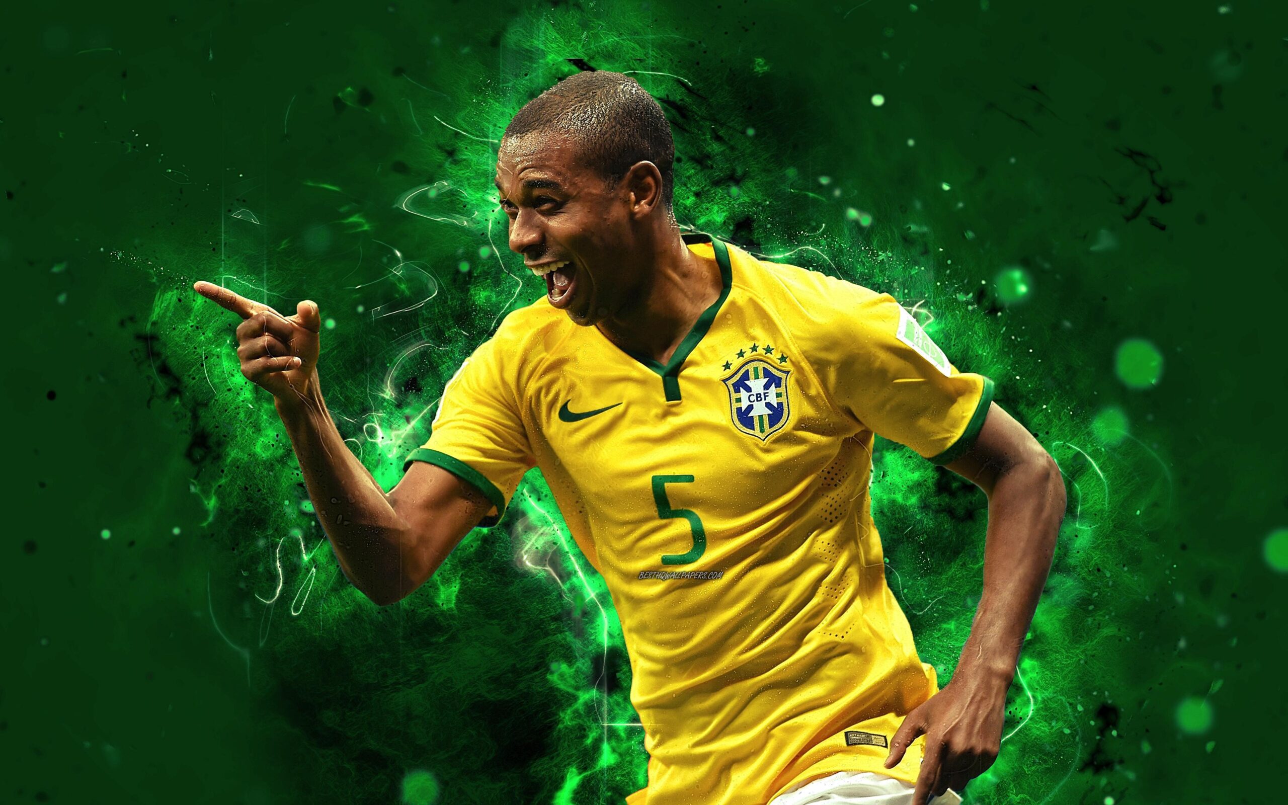 Download wallpapers 4k, Fernandinho, abstract art, Brazil National