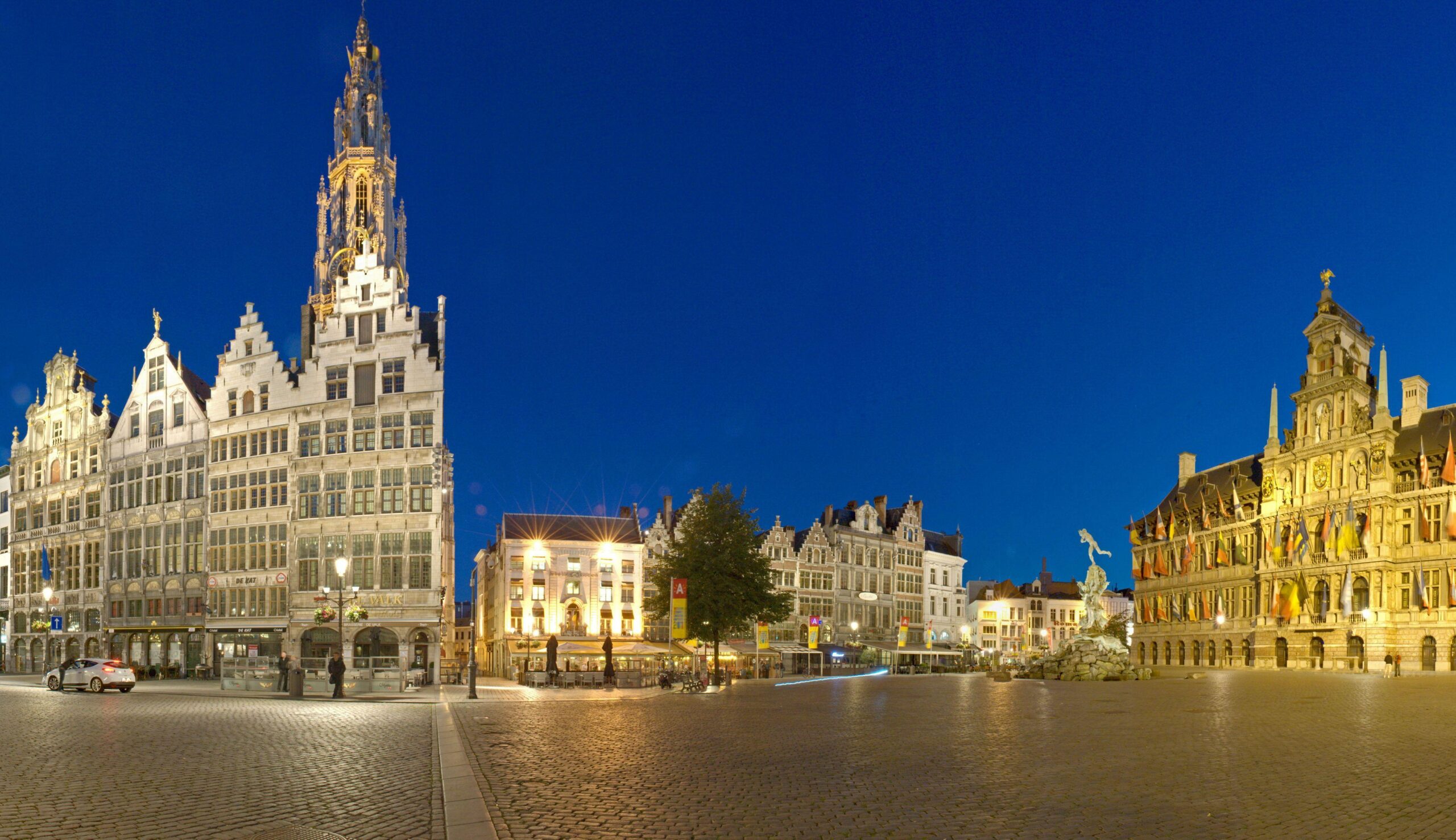 Wallpapers Belgium Houses Antwerp Street Pavement Night Cities