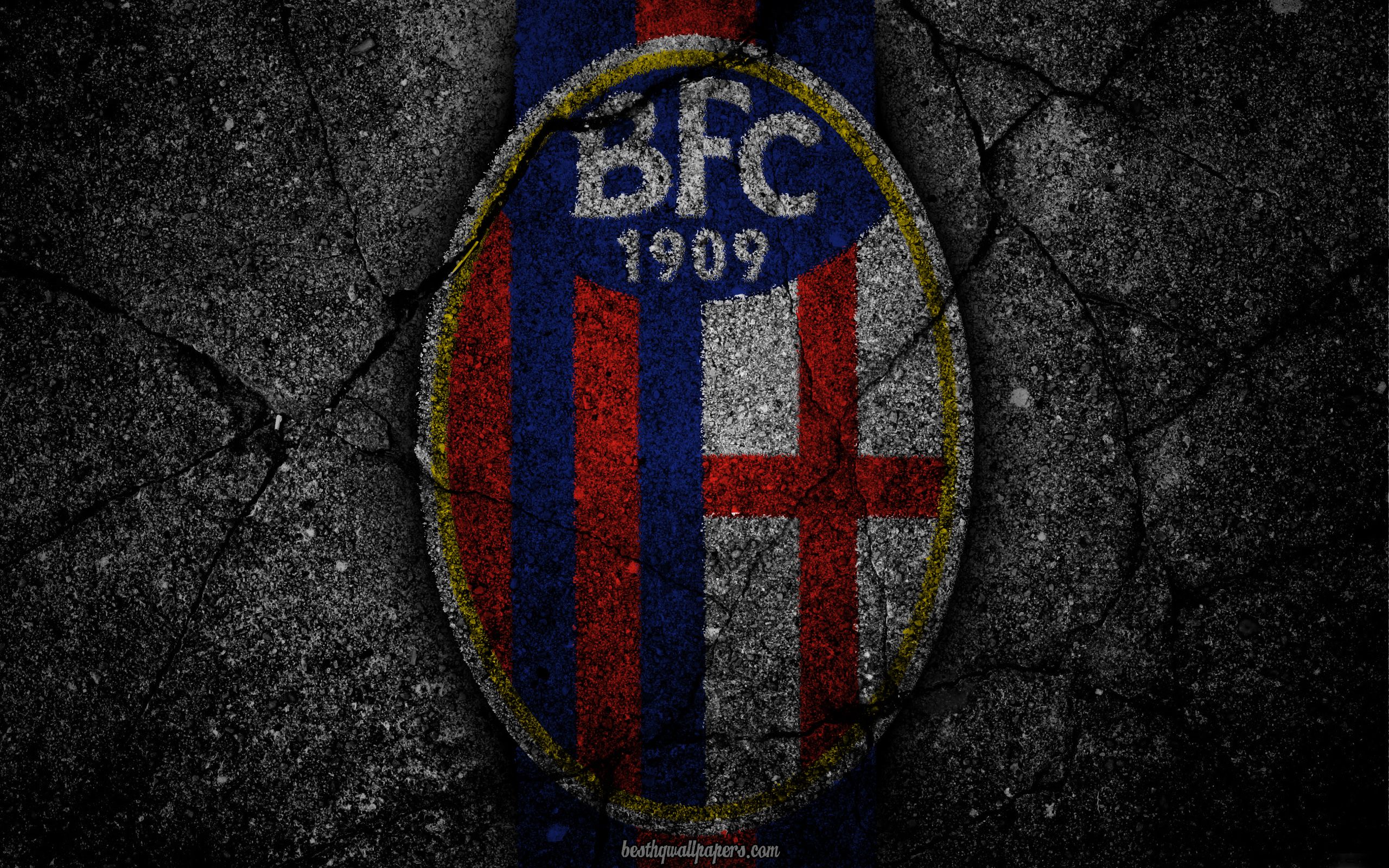 Download wallpapers Bologna, logo, art, Serie A, soccer, football