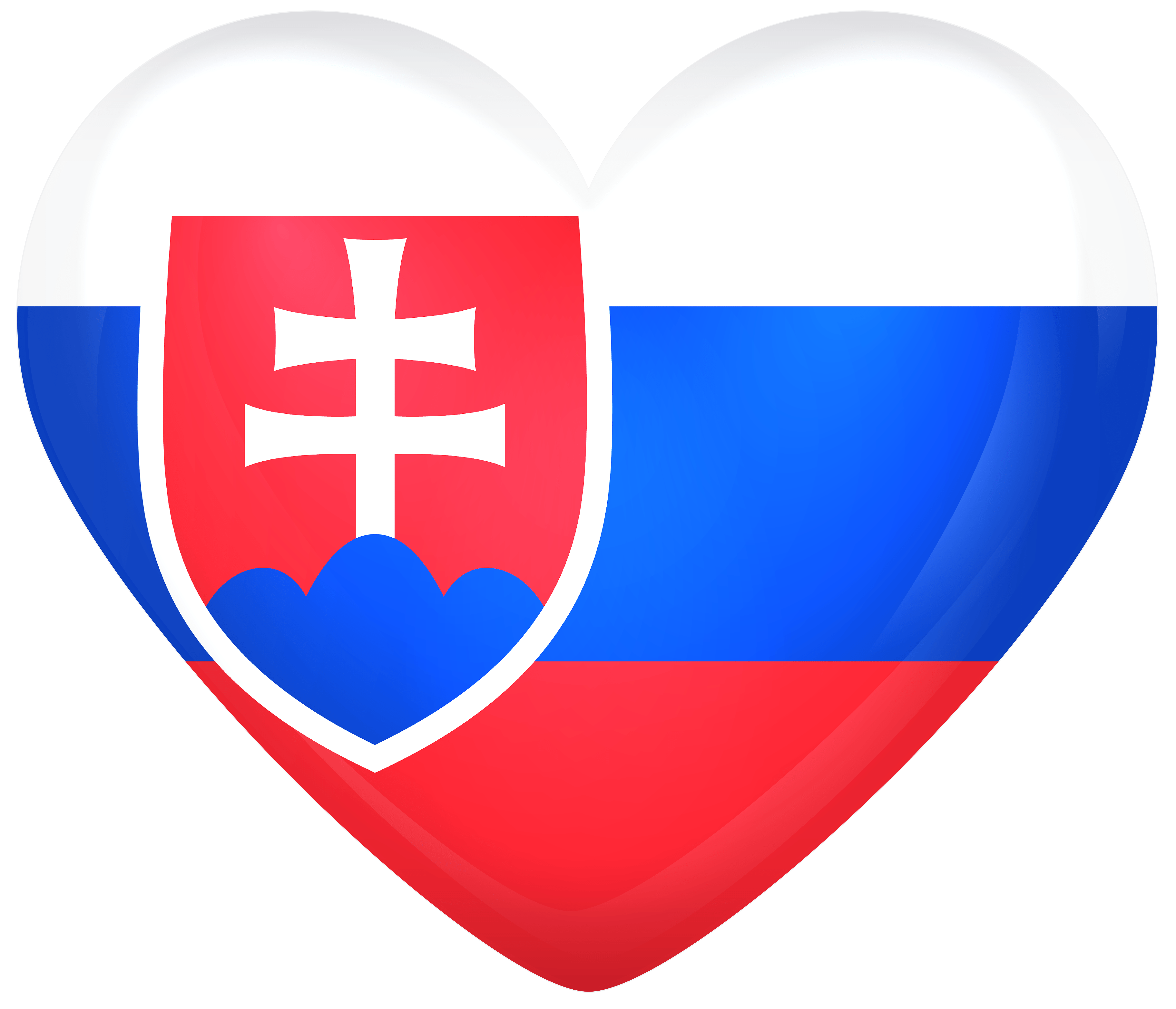 Slovakia Large Heart Flag