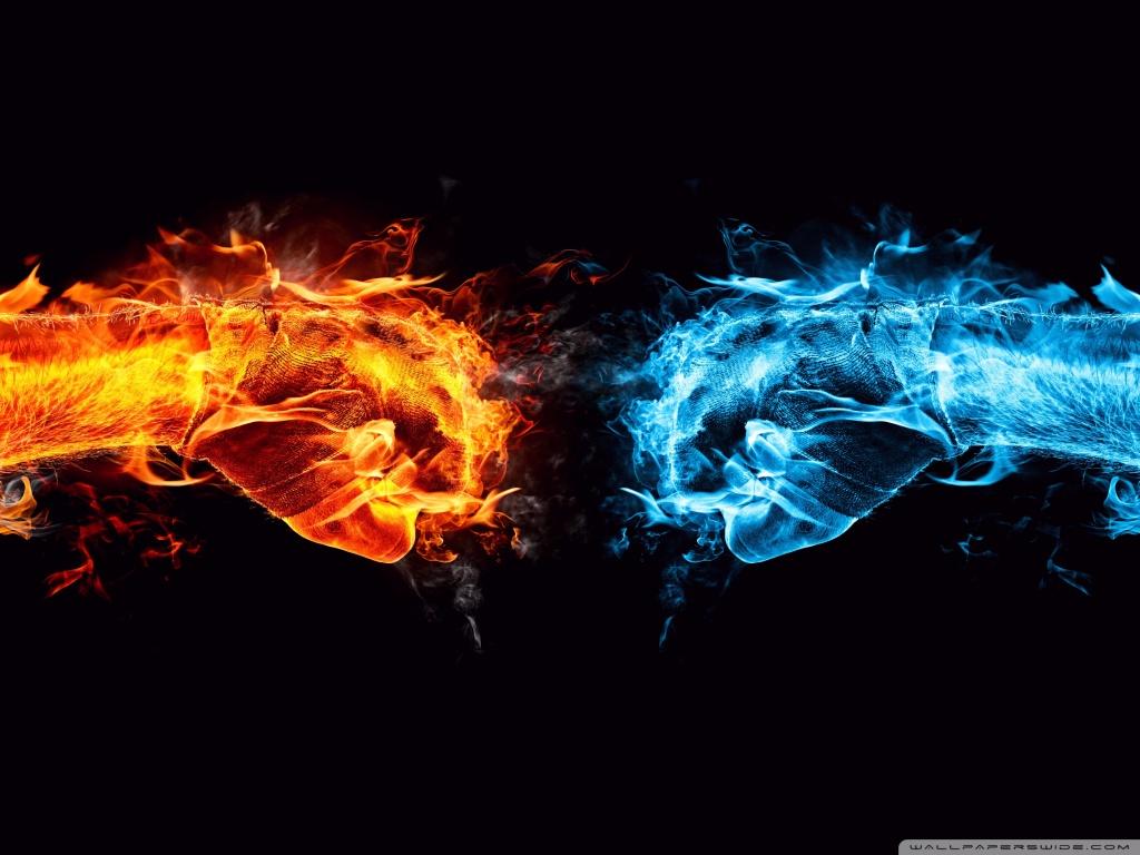 Fire Fist vs Water Fist ❤ 4K HD Desktop Wallpapers for 4K Ultra HD