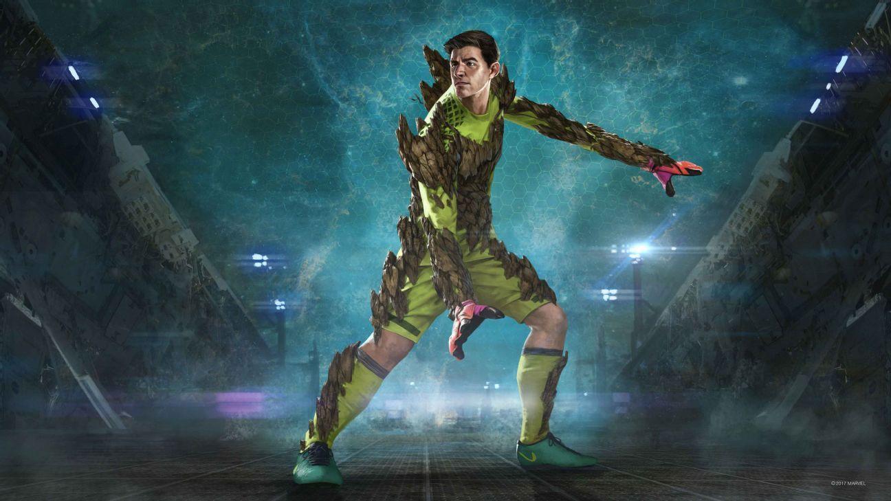 Guardians of the Football Galaxy: Thibaut Courtois as Groot