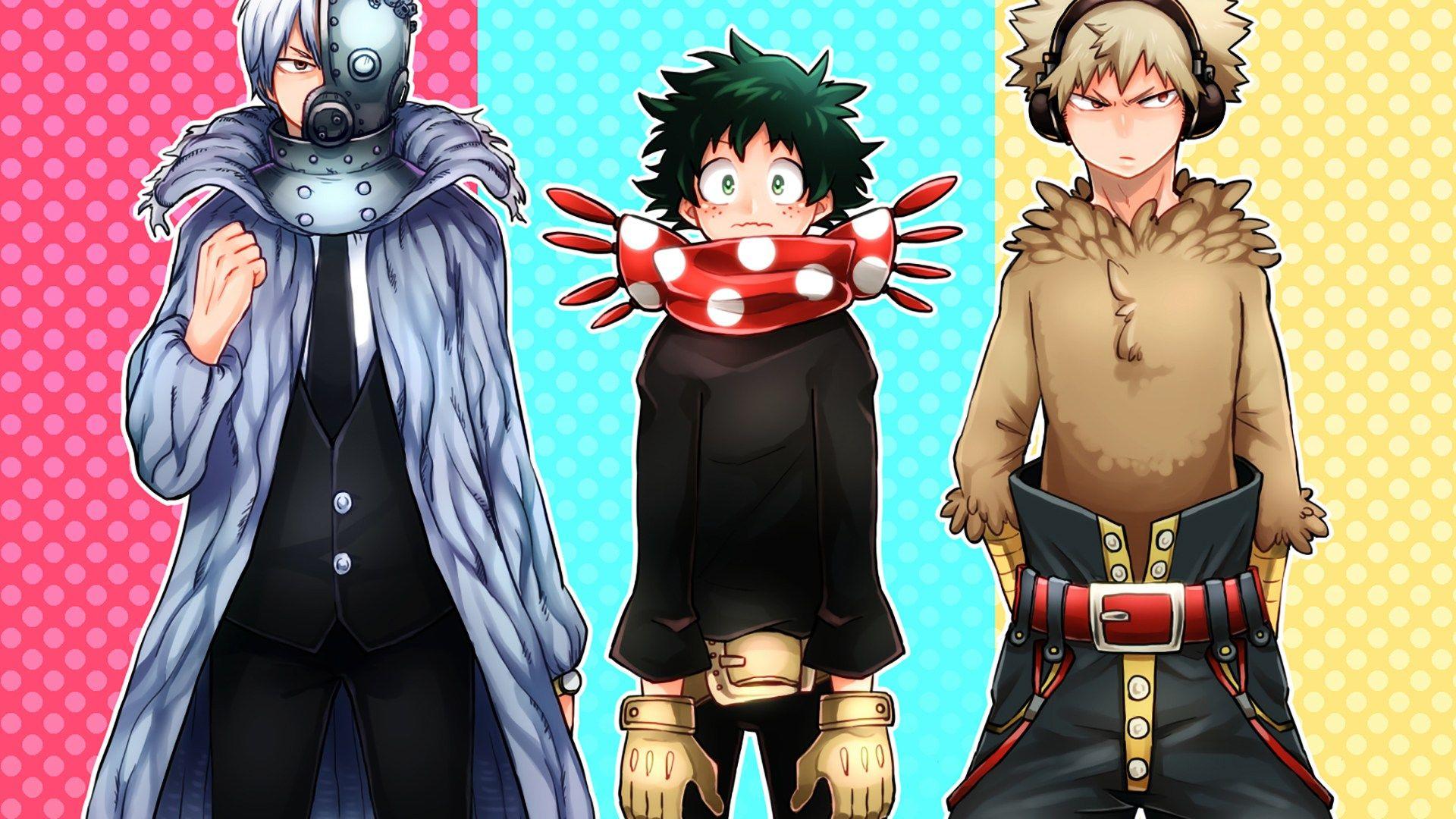 Boku no Hero Academia, Izuku Midoriya, Katsuki Bakugou, Shouto