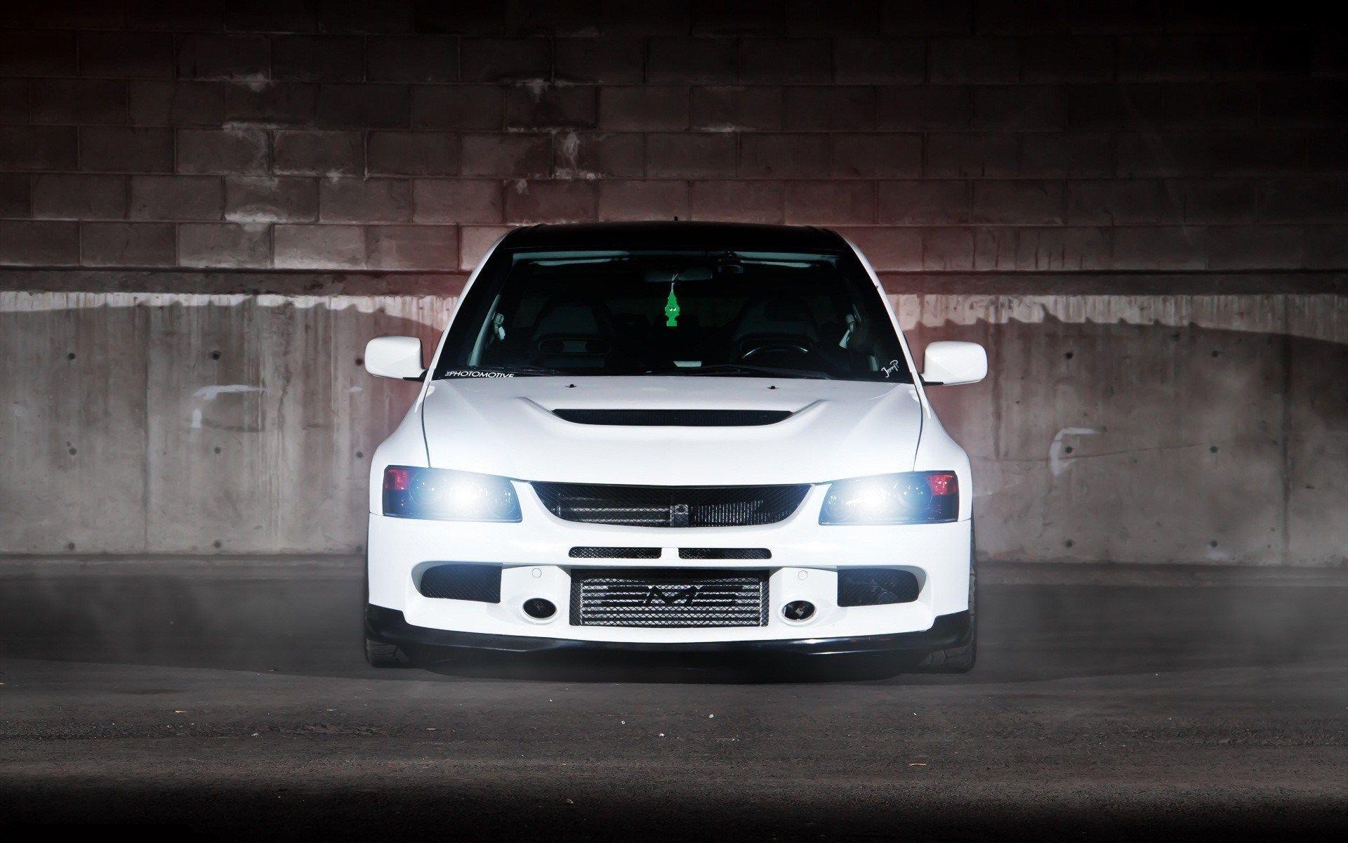 Mitsubishi Lancer Evolution Lights Car HD Wallpapers