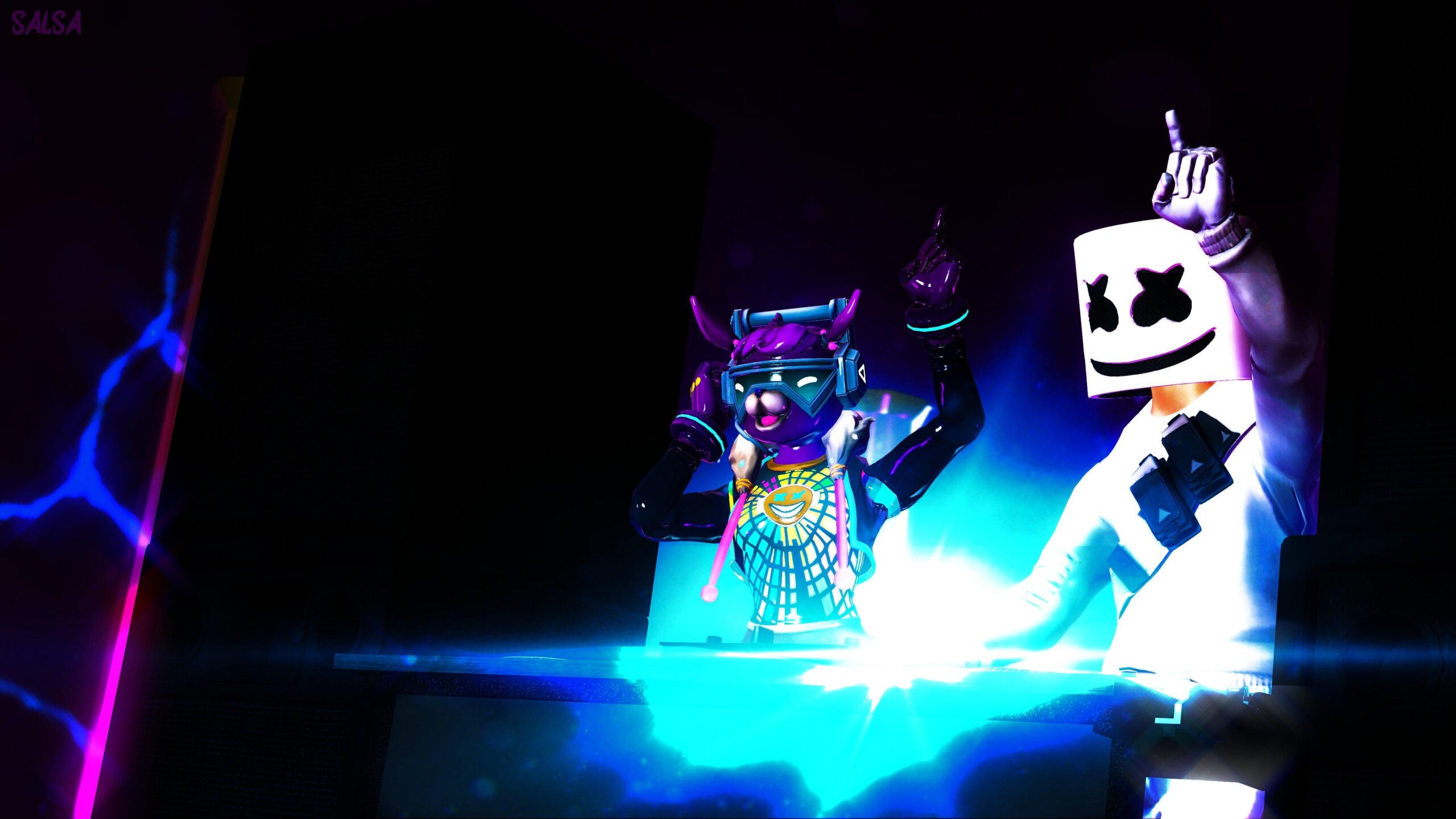 Marshmello & Dj Bop 4k Fortnite Backgrounds by Foxsalsa