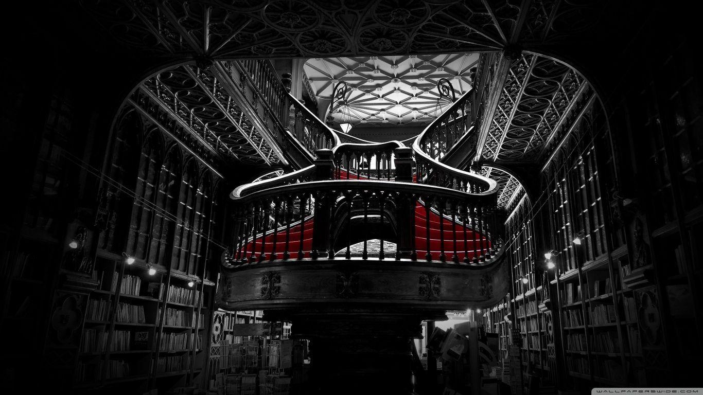 Lello Bookshop in Porto, Portugal HD desktop wallpapers : High