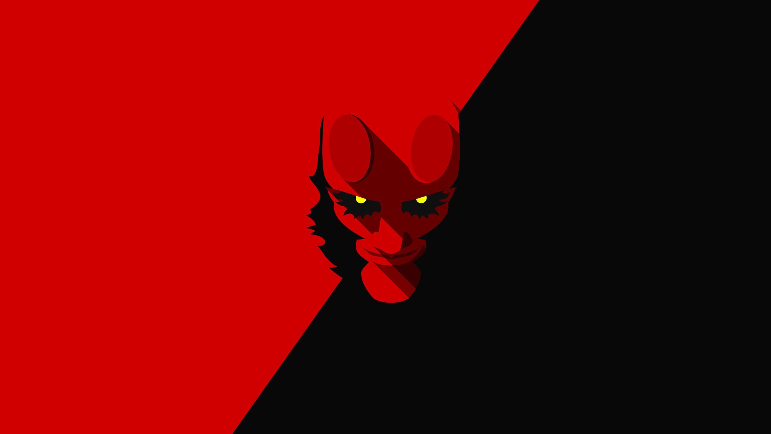 Hellboy Minimalism 4k superheroes wallpapers, minimalism wallpapers