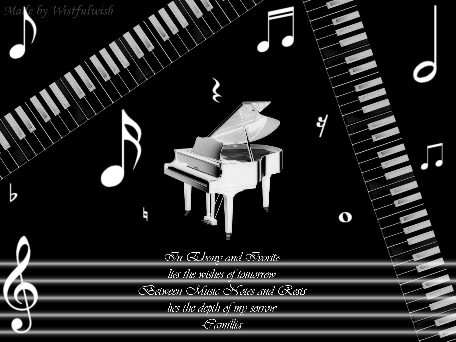 Wallpapers For > White Piano Wallpapers