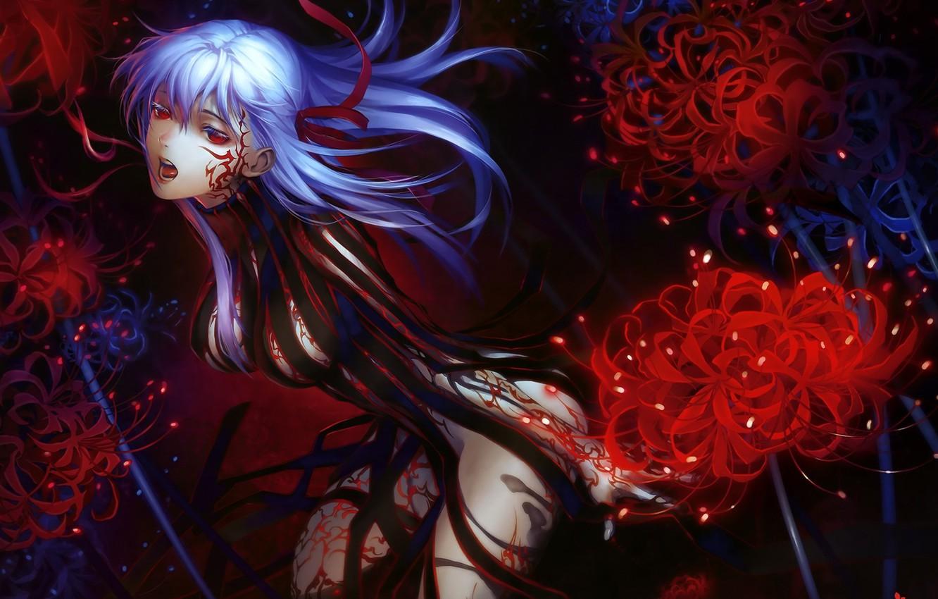 Wallpapers girl, anime, art, fate/stay night, matou sakura, dark