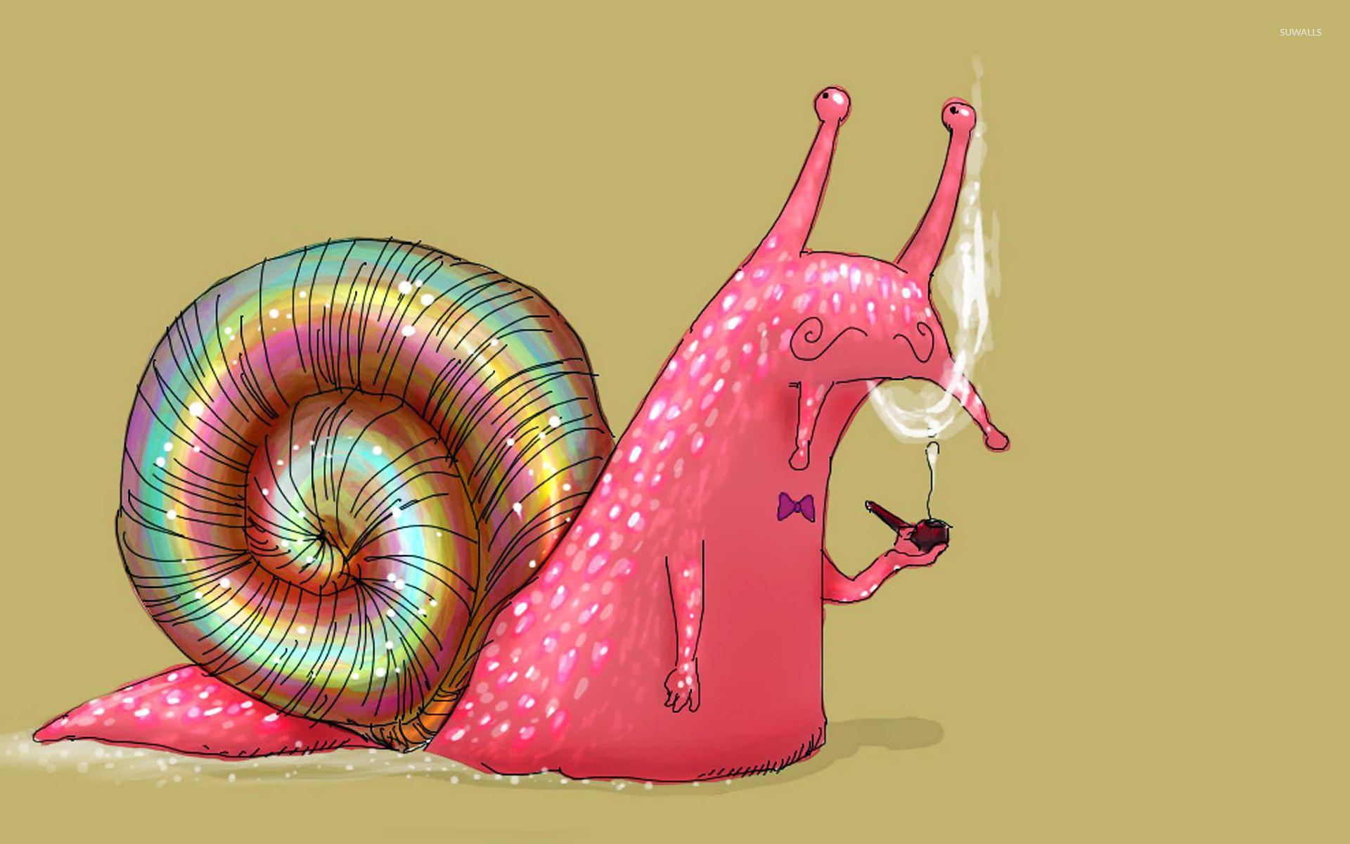 Pipe Smoking snail wallpapers