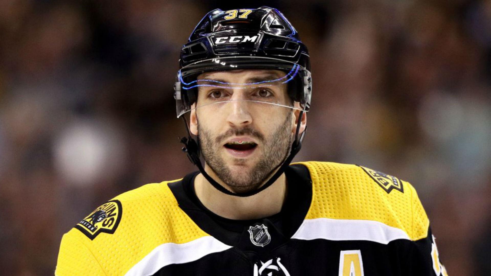 Bruins’ Patrice Bergeron scores twice in return