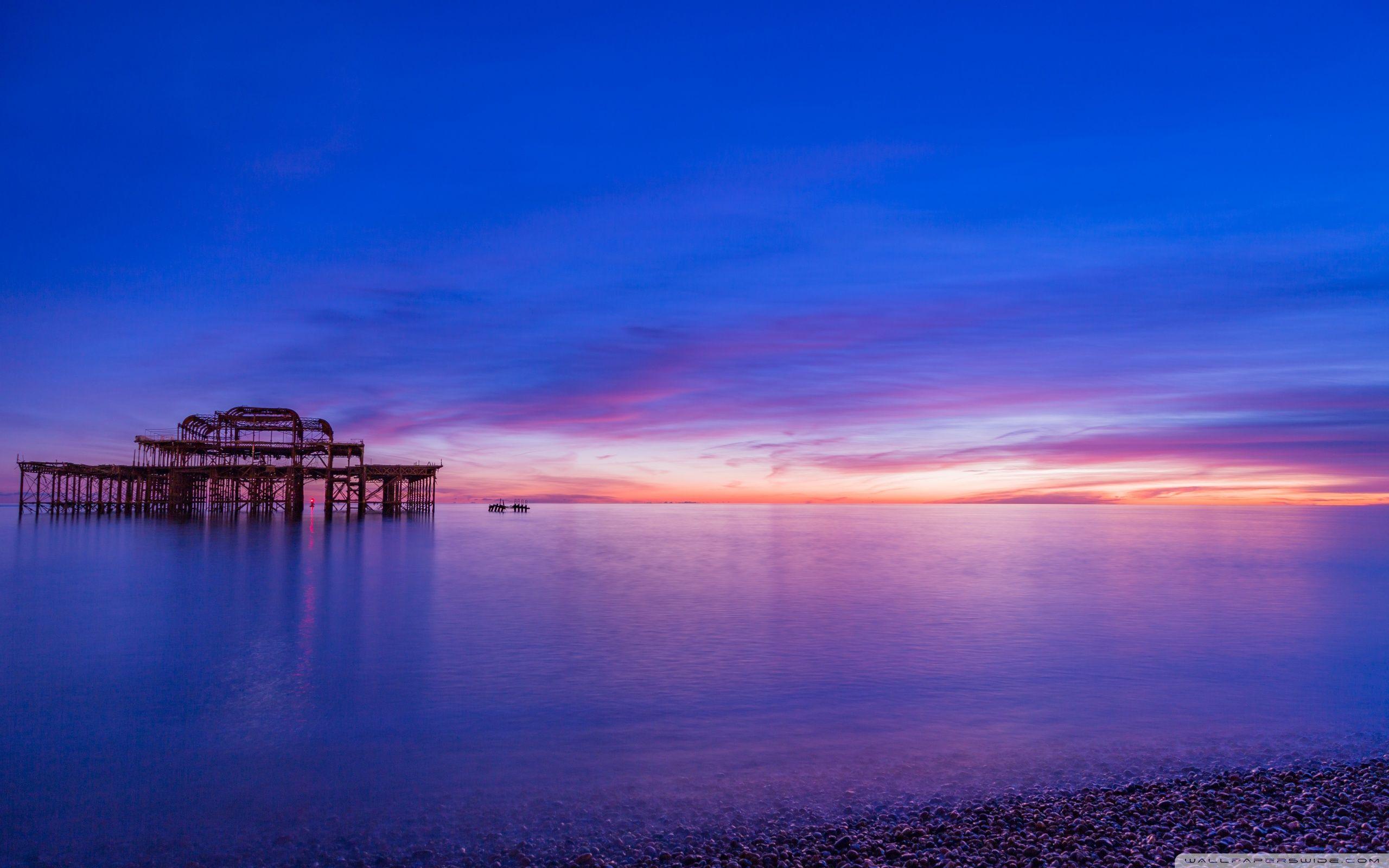 Brighton Pier Sunset ❤ 4K HD Desktop Wallpapers for 4K Ultra HD TV