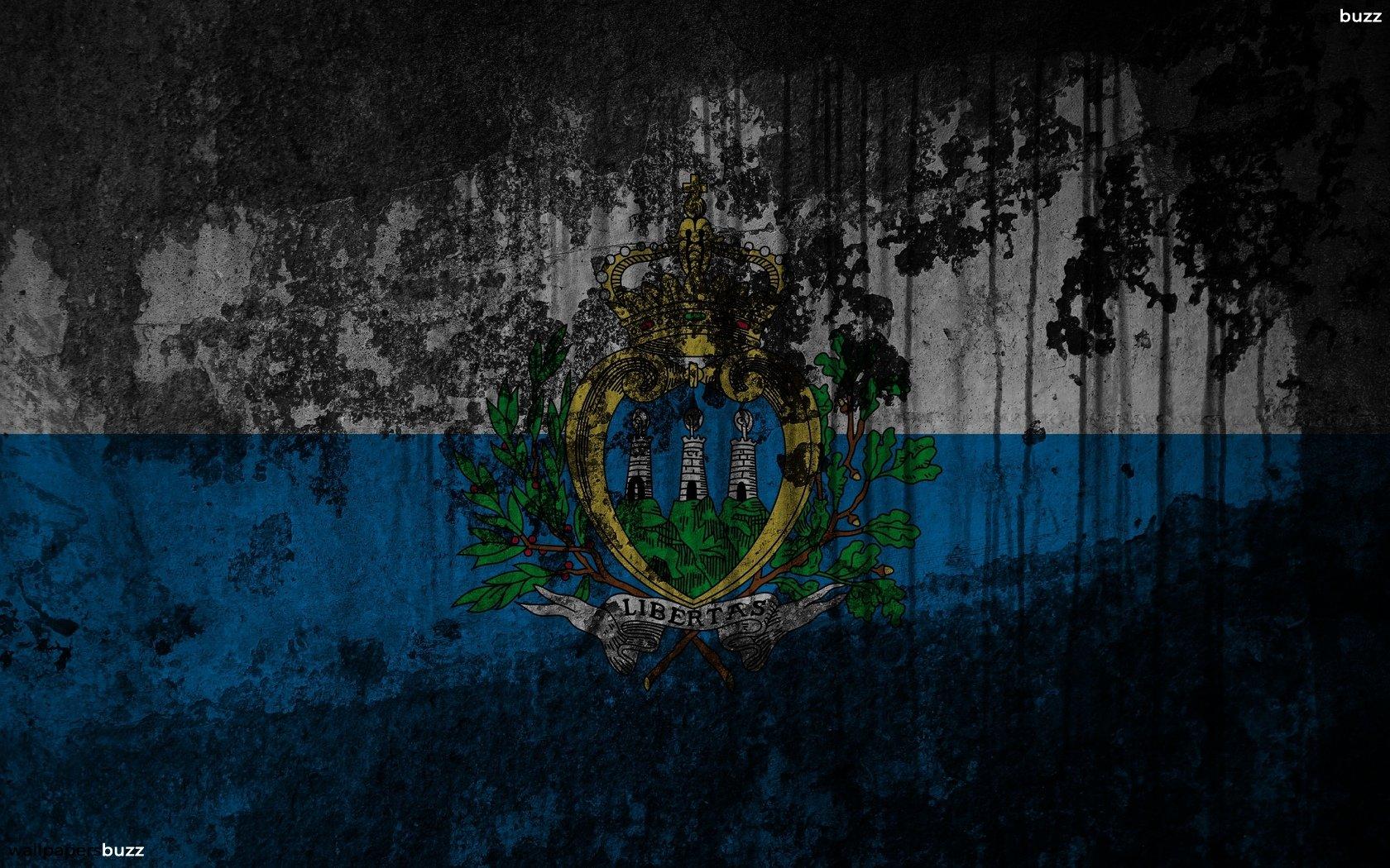 The flag of San Marino HD Wallpapers