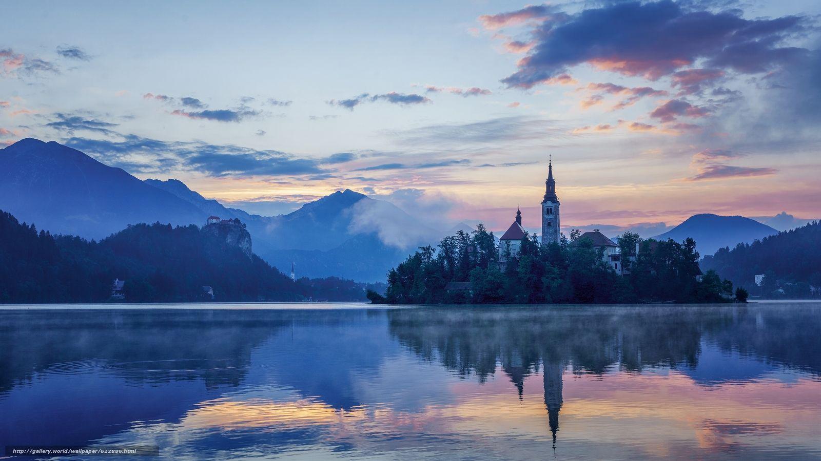 Download wallpapers Lake Bled, Slovenia, Lake Bled, Slovenia free