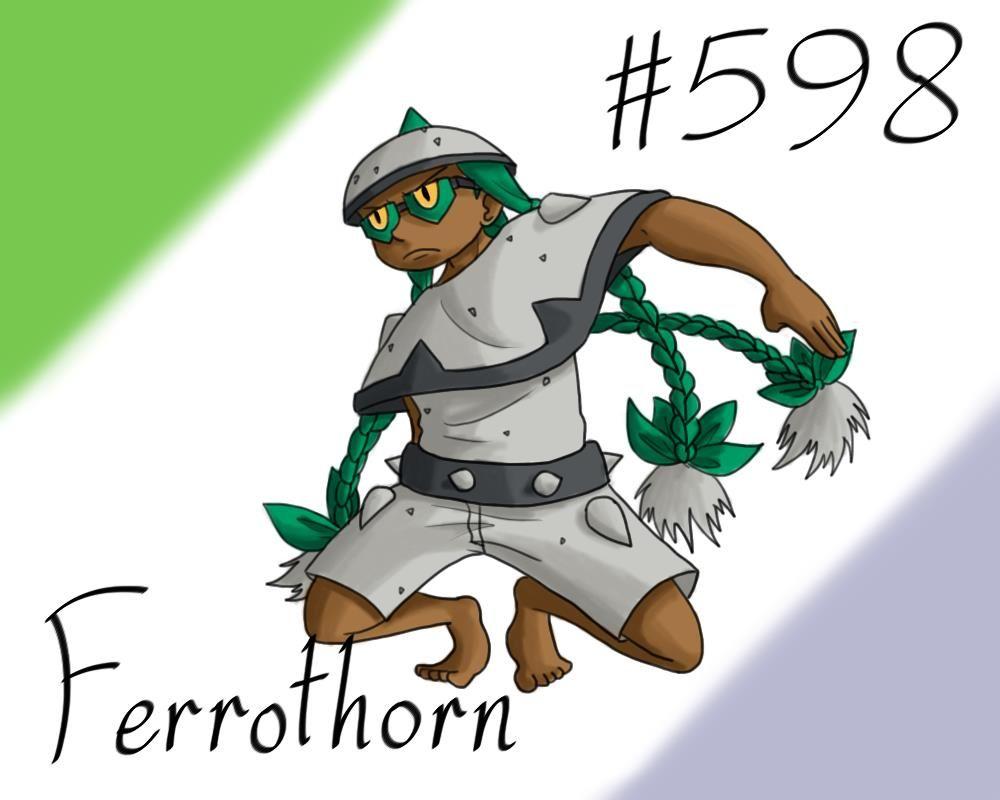 Pokemon Gijinka Project 598 Ferrothorn by JinchuurikiHunter on