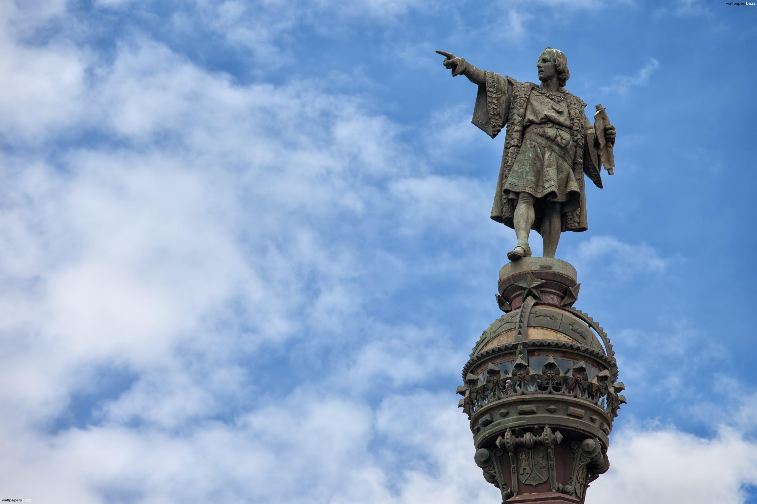 The Monument of Christopher Columbus in Barcelona HD Wallpapers