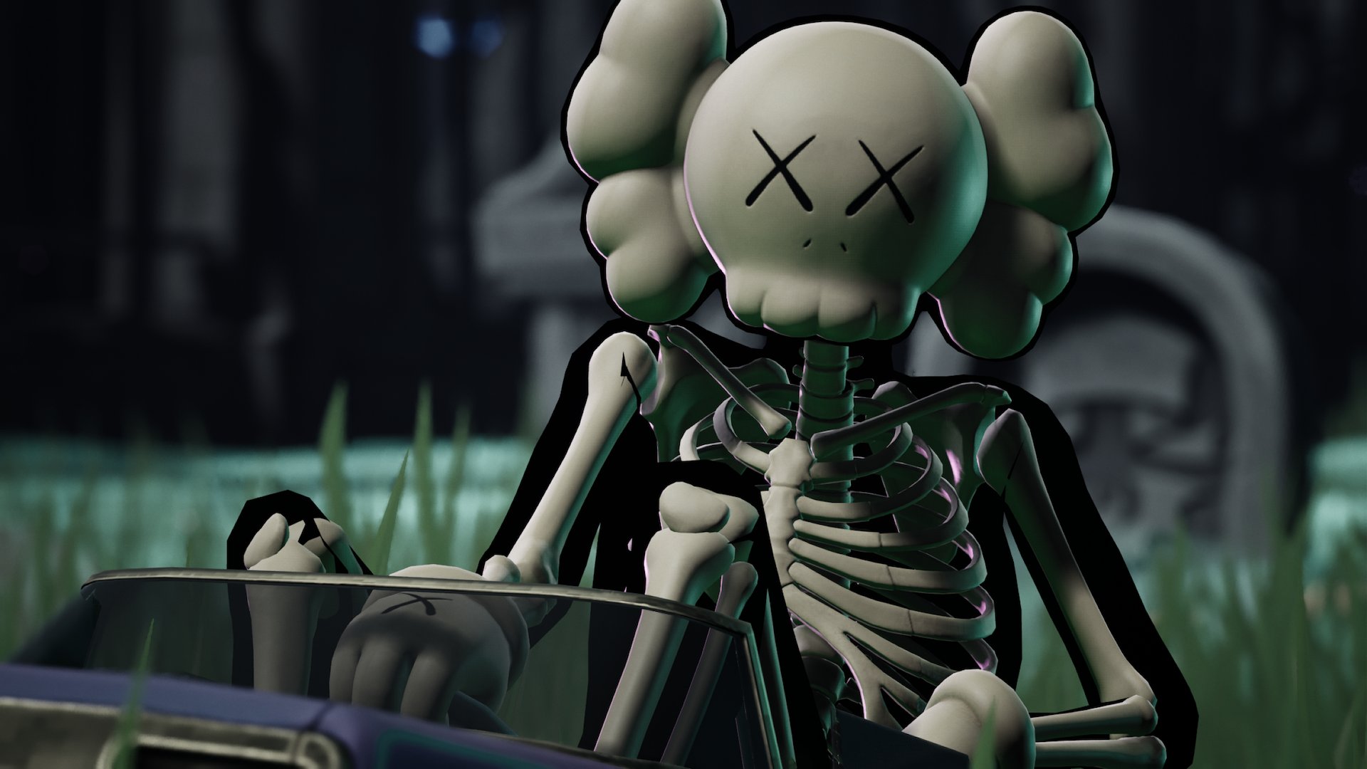 Kaws Skeleton Fortnite wallpapers