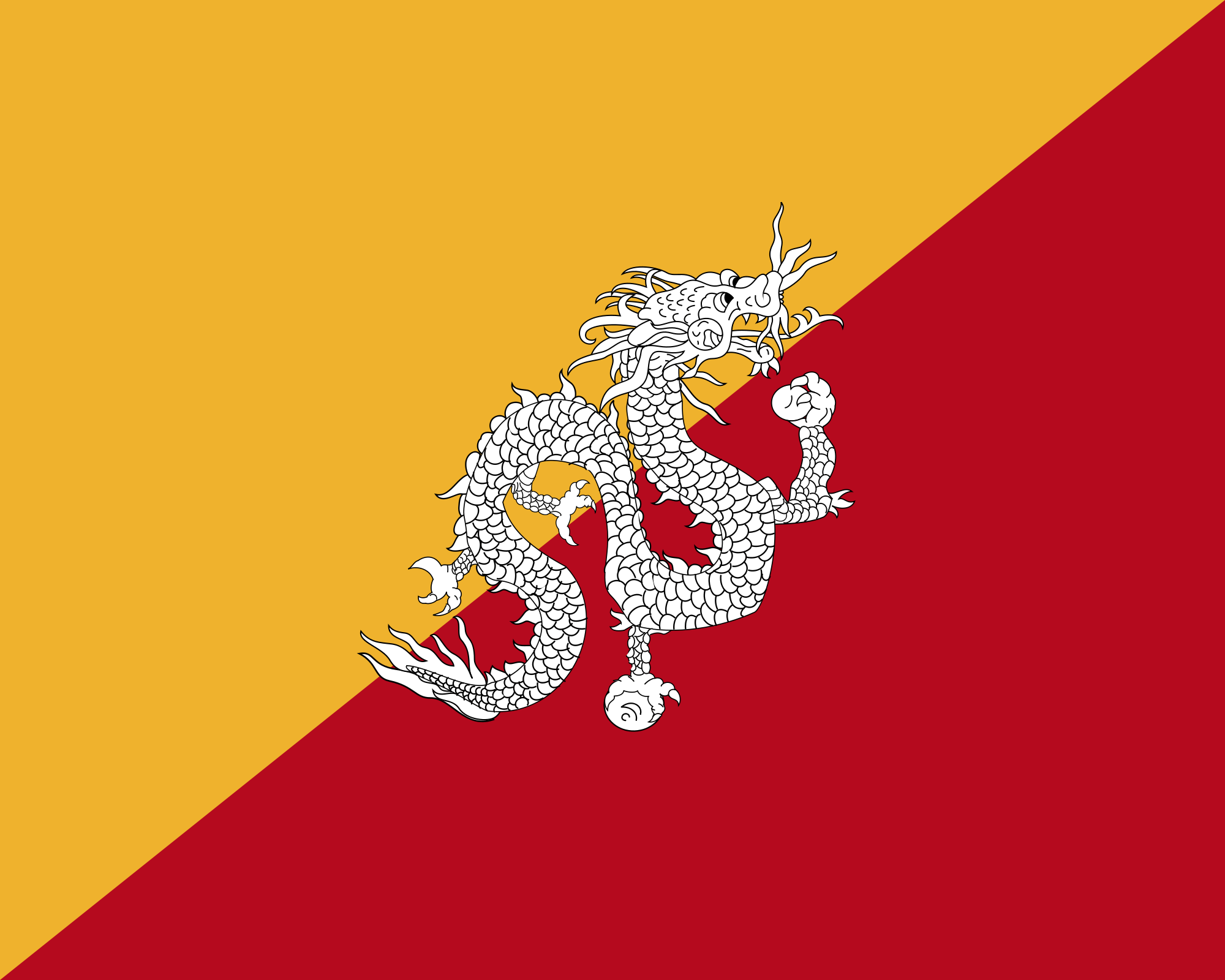 Bhutan flag 3 » Image