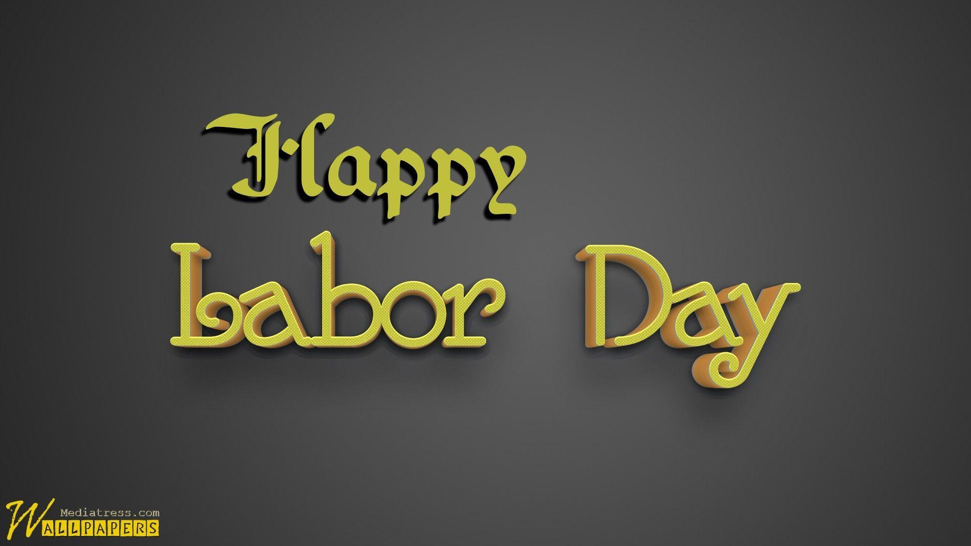 Labor Day 3D Text On Dark Backgrounds