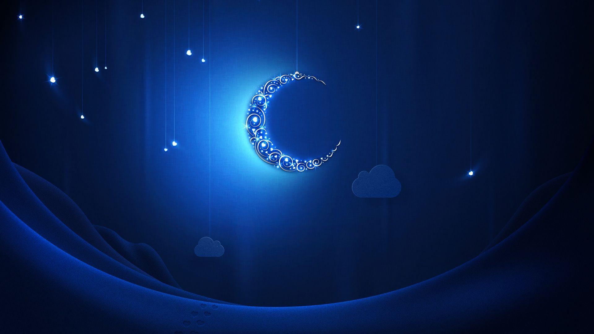 Blue moon at Ramadan wallpapers and image