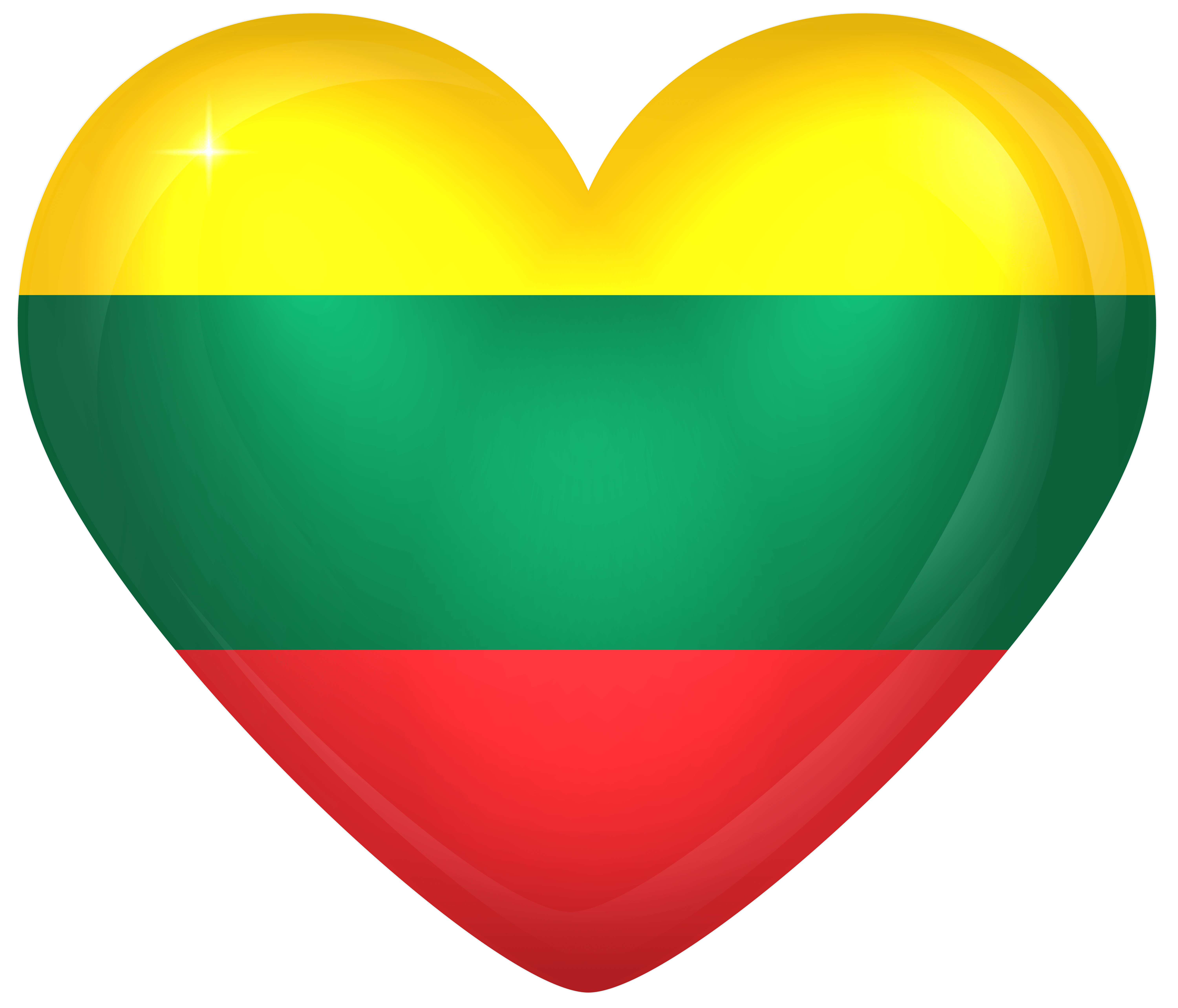 Lithuania Large Heart Flag