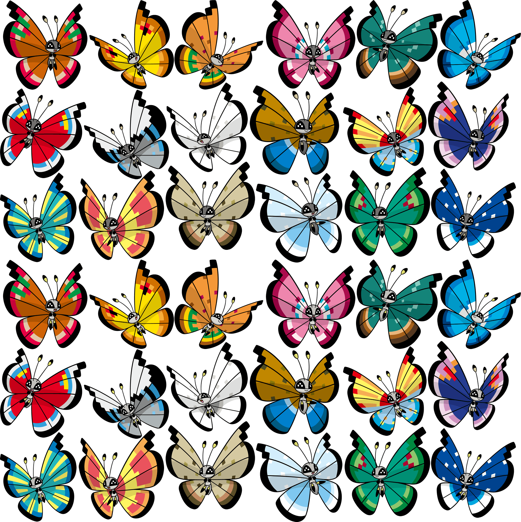 Shiny Vivillon Dream World by KrocF4