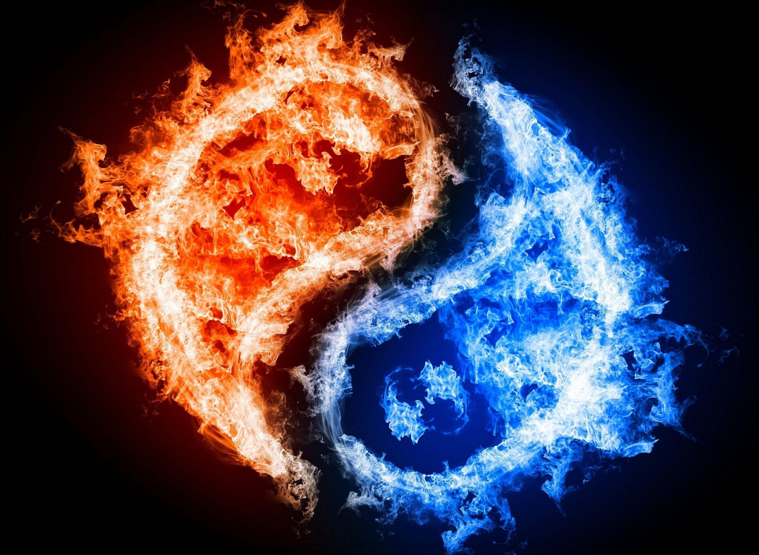 Yin Yang Fire Water Wallpapers