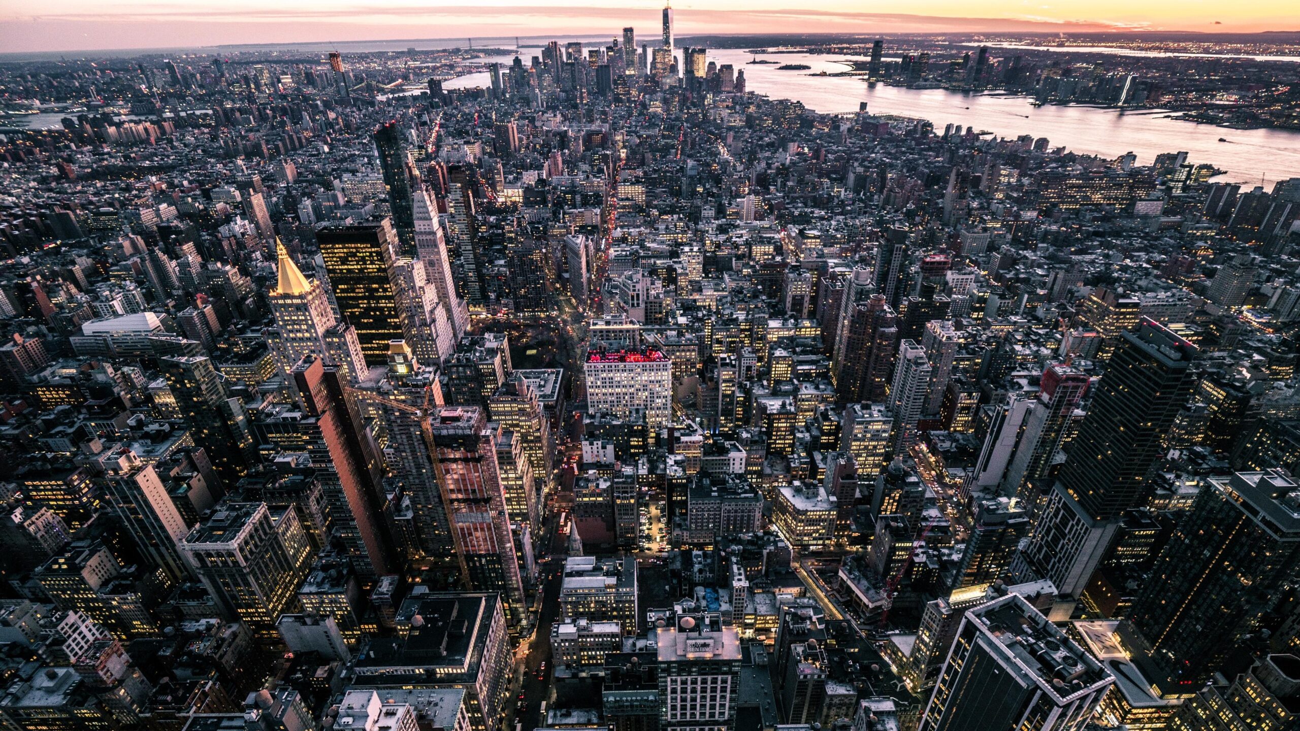 Download wallpapers new york, usa, city, top view 4k uhd 16