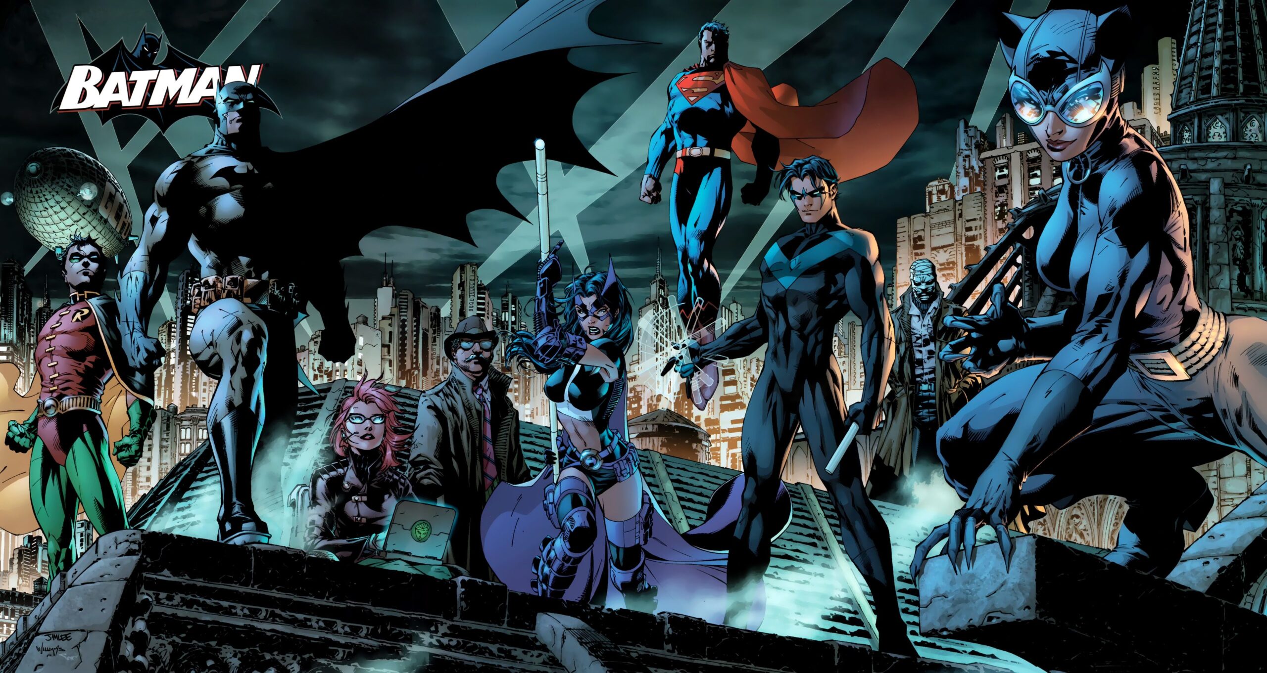 Batman, DC Comics, Nightwing, Jim Lee, Barbara Gordon :: Wallpapers