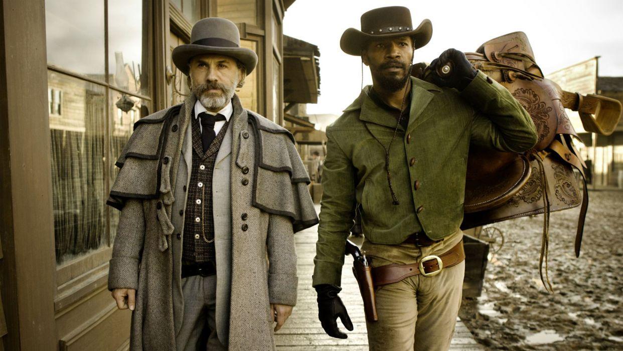 Django Unchained Christoph Waltz Jamie Foxx wallpapers