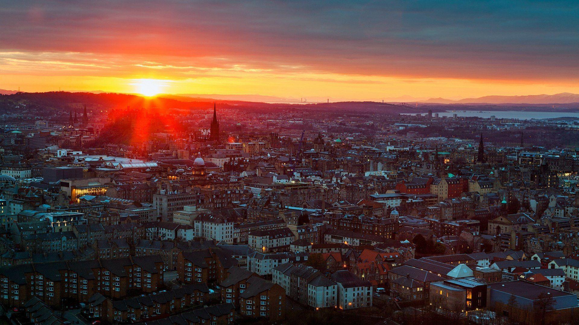 Sunset in Edinburgh, Scotland wallpapers and image