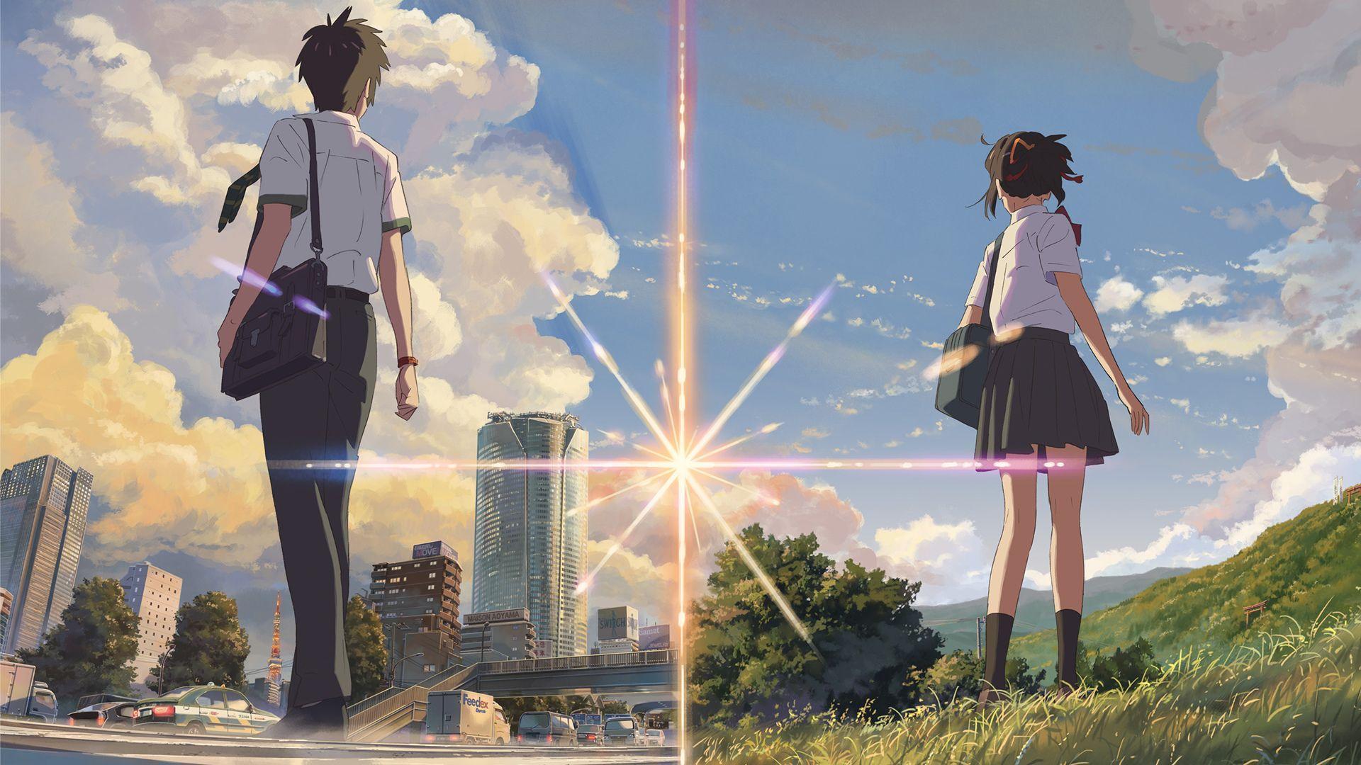 Anime Your Name. Taki Tachibana Mitsuha Miyamizu Kimi No Na Wa