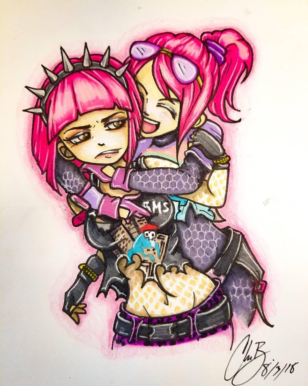 Drew up power chord and brite bomber from fortnite