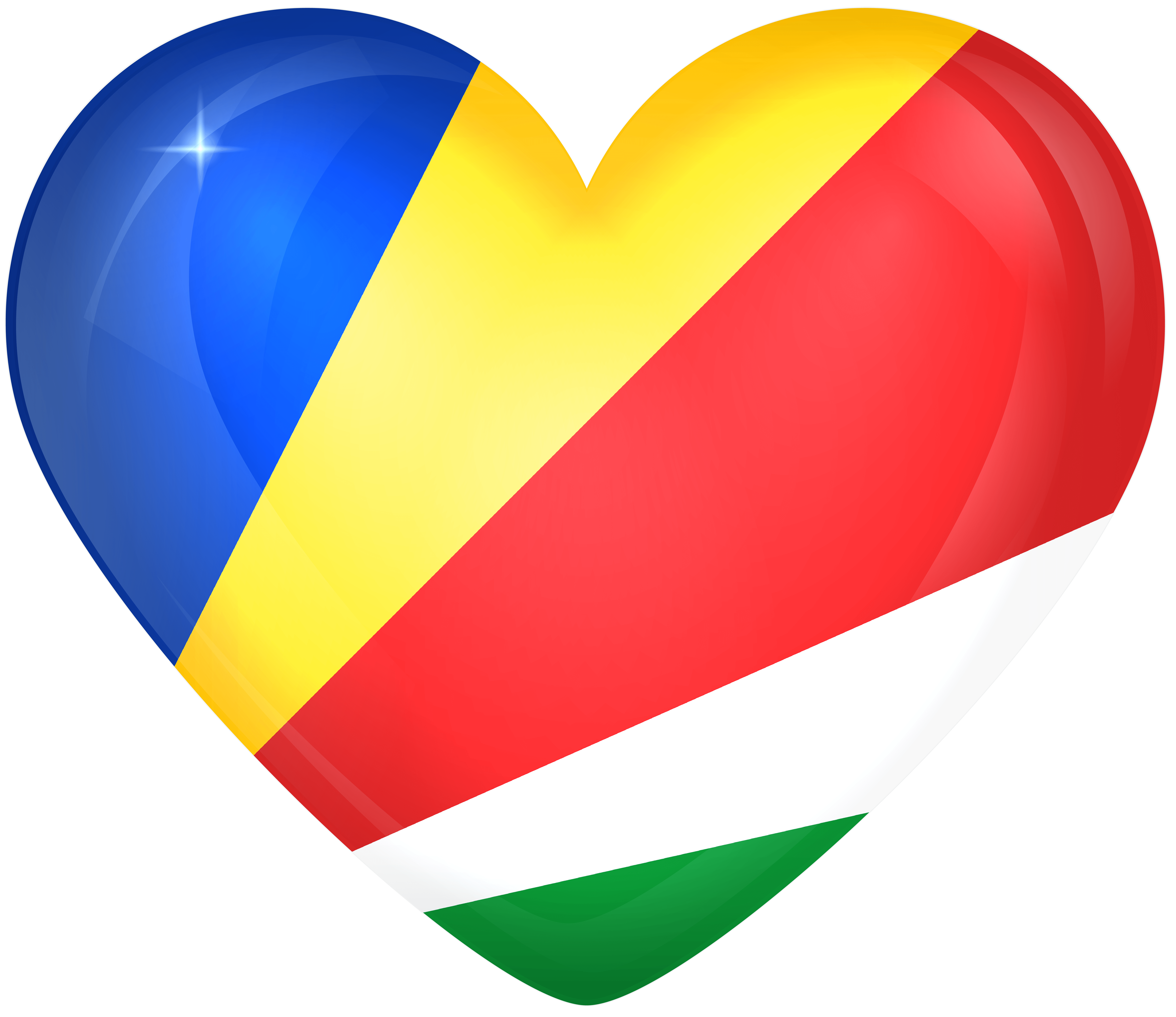 Seychelles Large Heart Flag