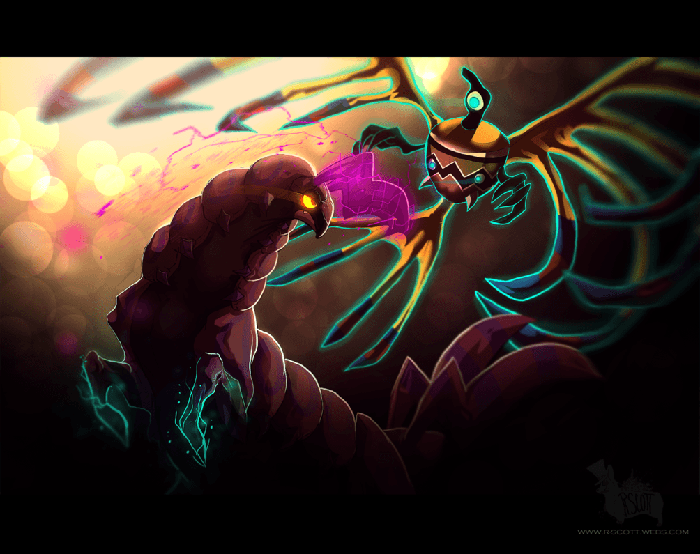 Scolipede vs. Sigilyph by ProfessorPemzini