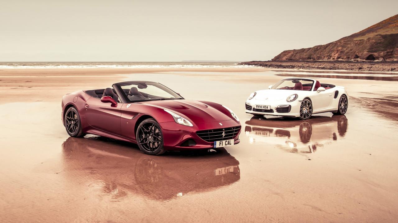 Wallpapers: Ferrari California T vs Porsche 911 Turbo