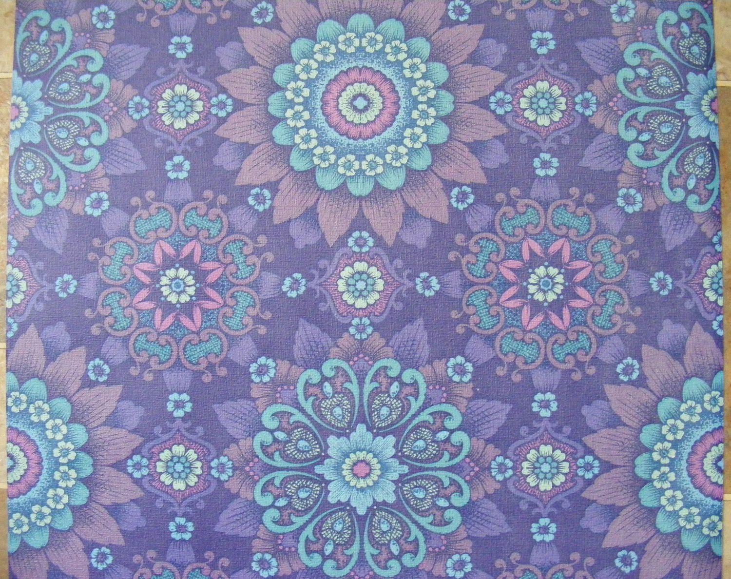 Vintage Wallpapers purple ALHAMBRA wall vinyl paper violet retro