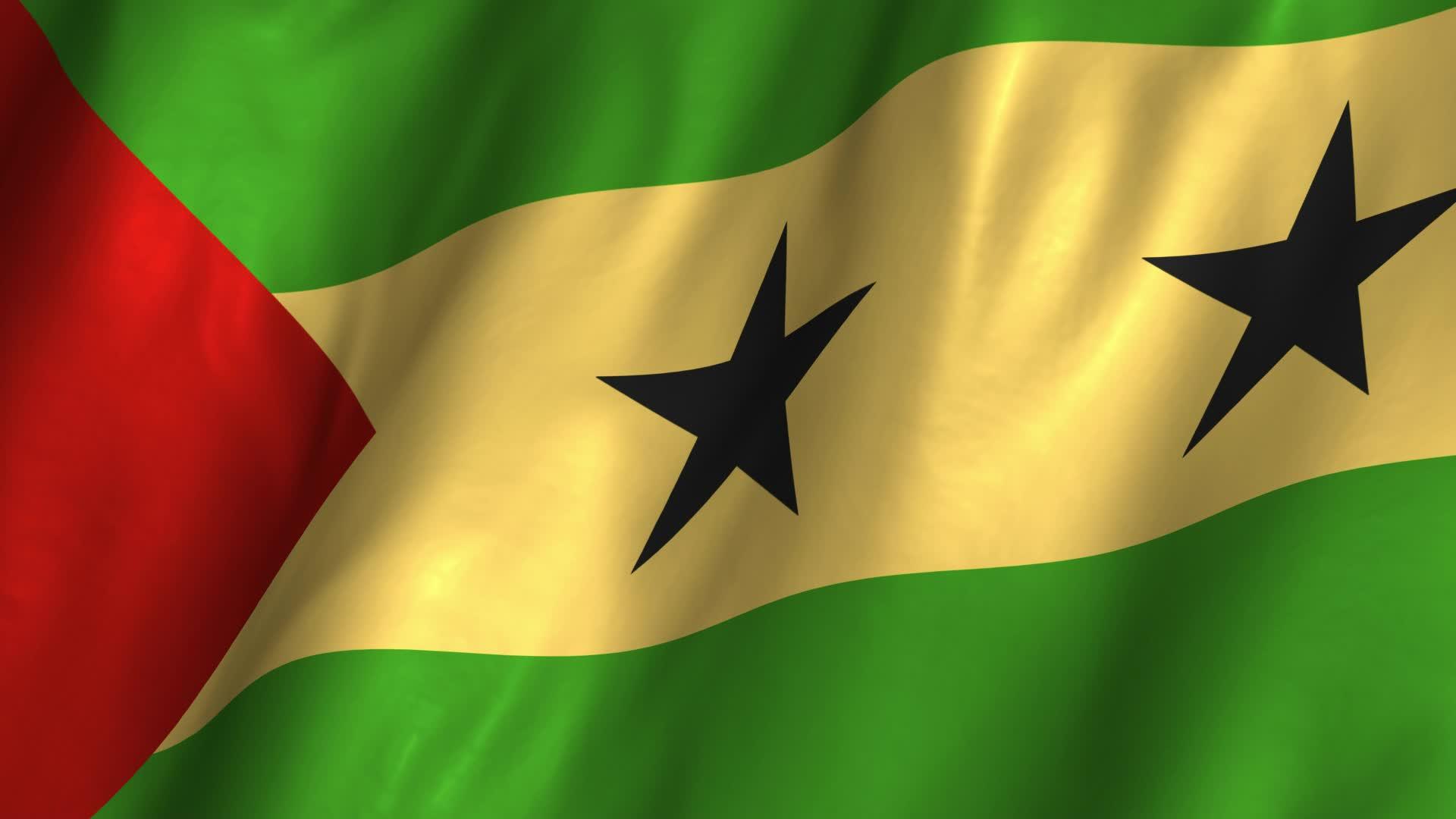 Video: São Tomé and Príncipe Waving Flag ~