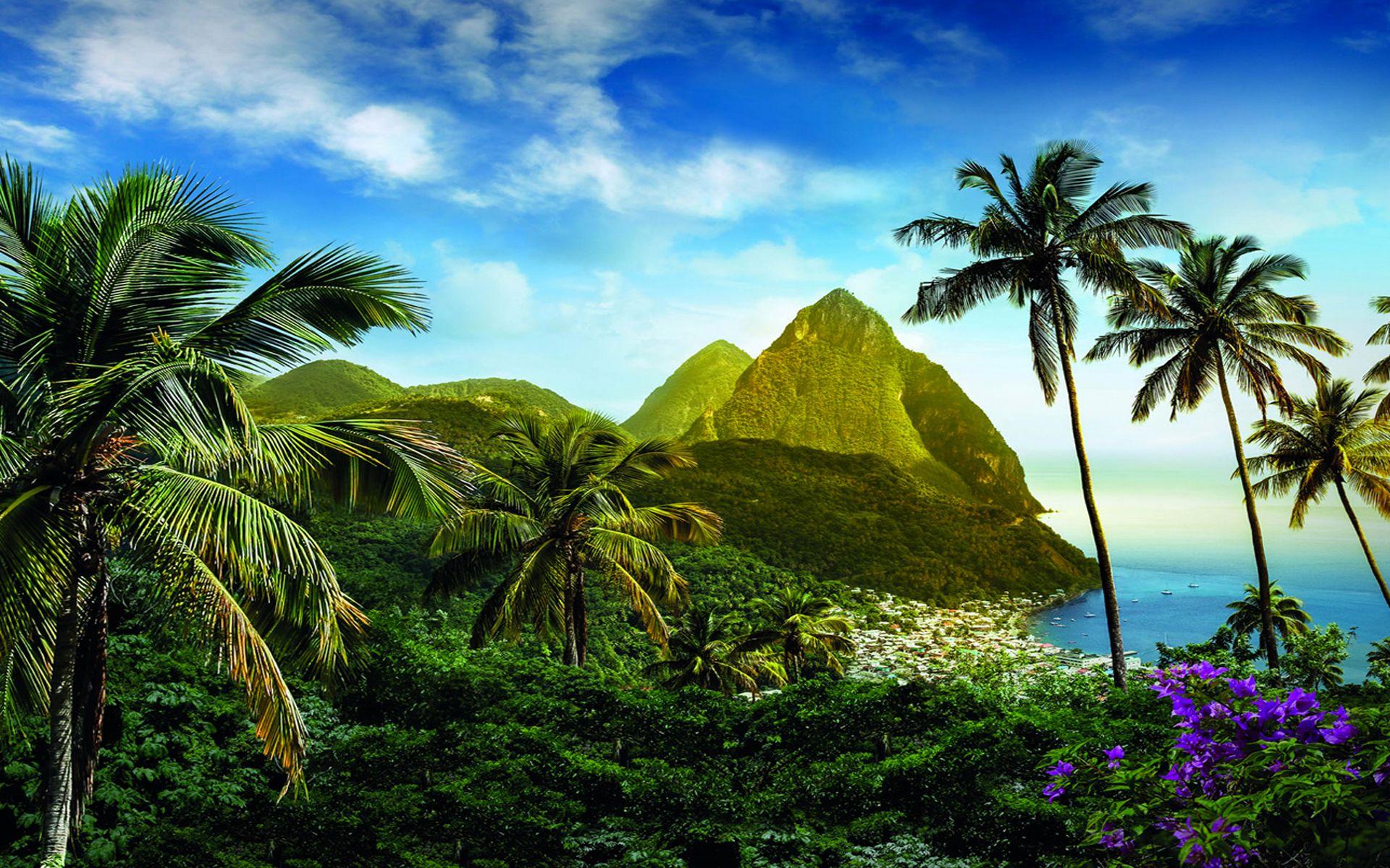 St Lucia in the Caribbean Full HD Wallpapers and Backgrounds