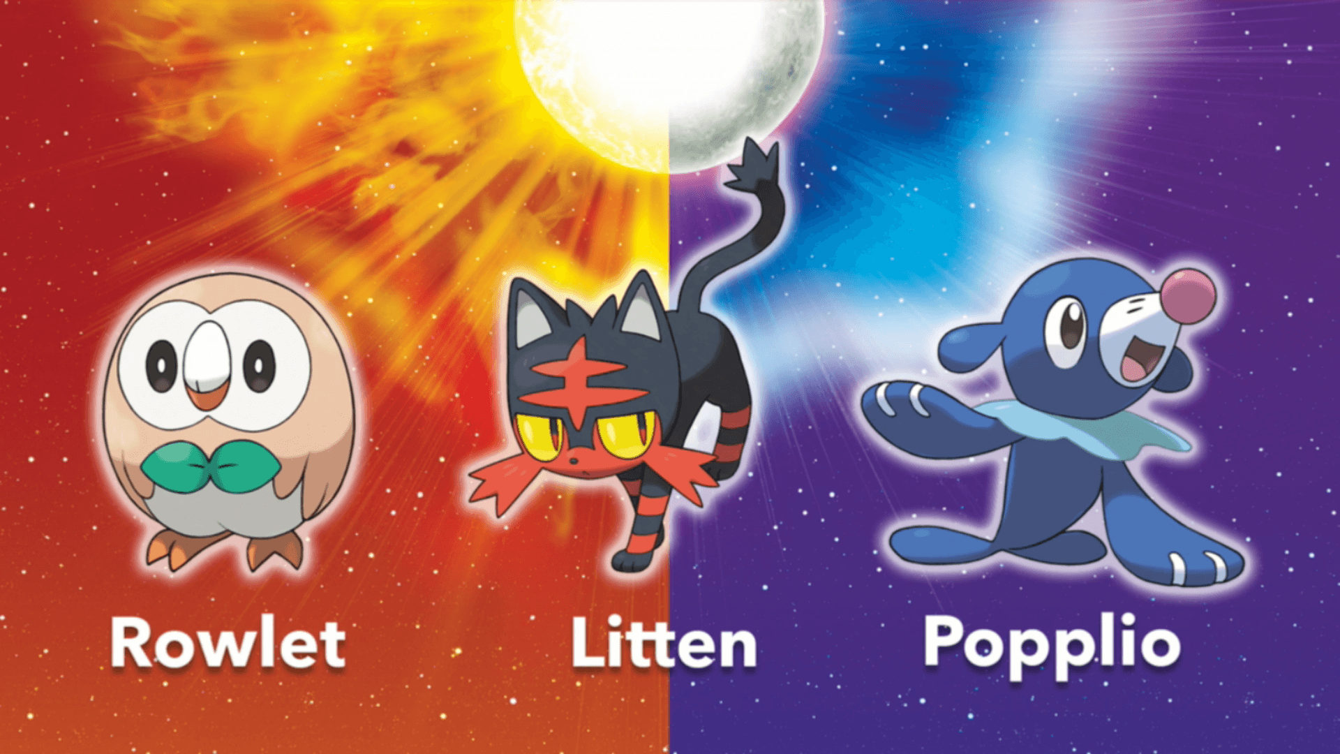 Pokemon Sun and Moon starter final evolutions