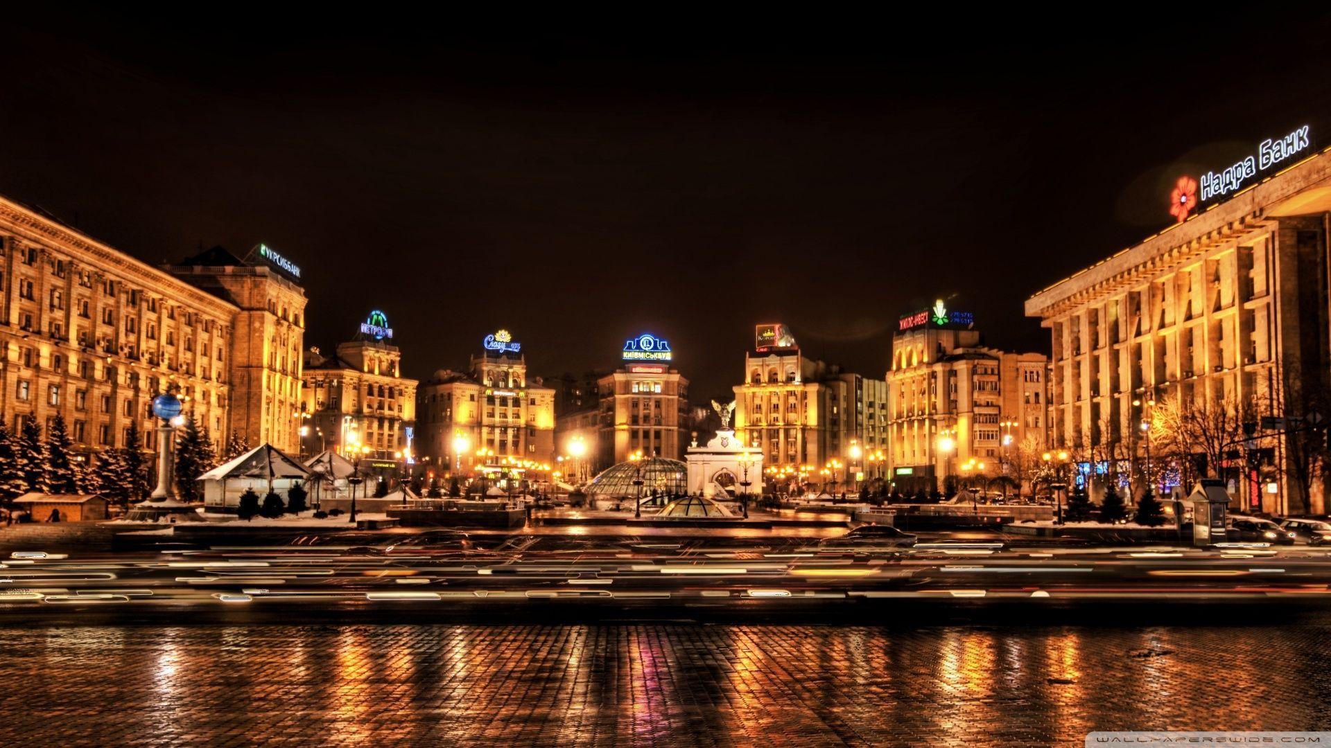 Kiev At Night, Ukraine HD desktop wallpapers : High Definition