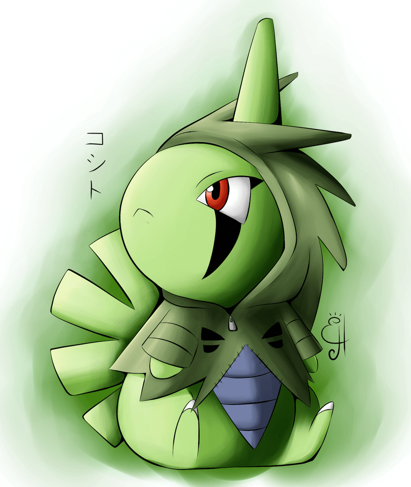 Larvitar in Tyranitar costume by Exceru