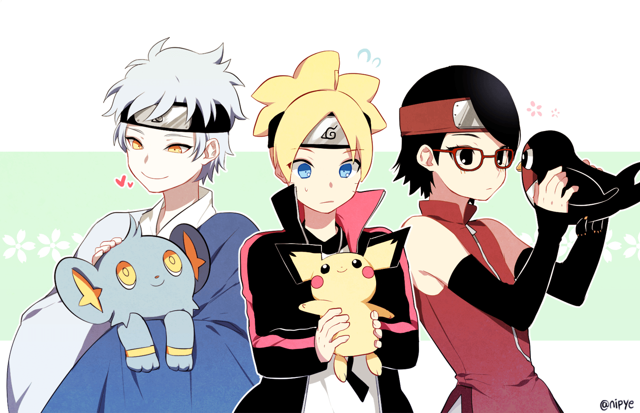 mitsuki, pichu, shinx, taillow, uchiha sarada, and others